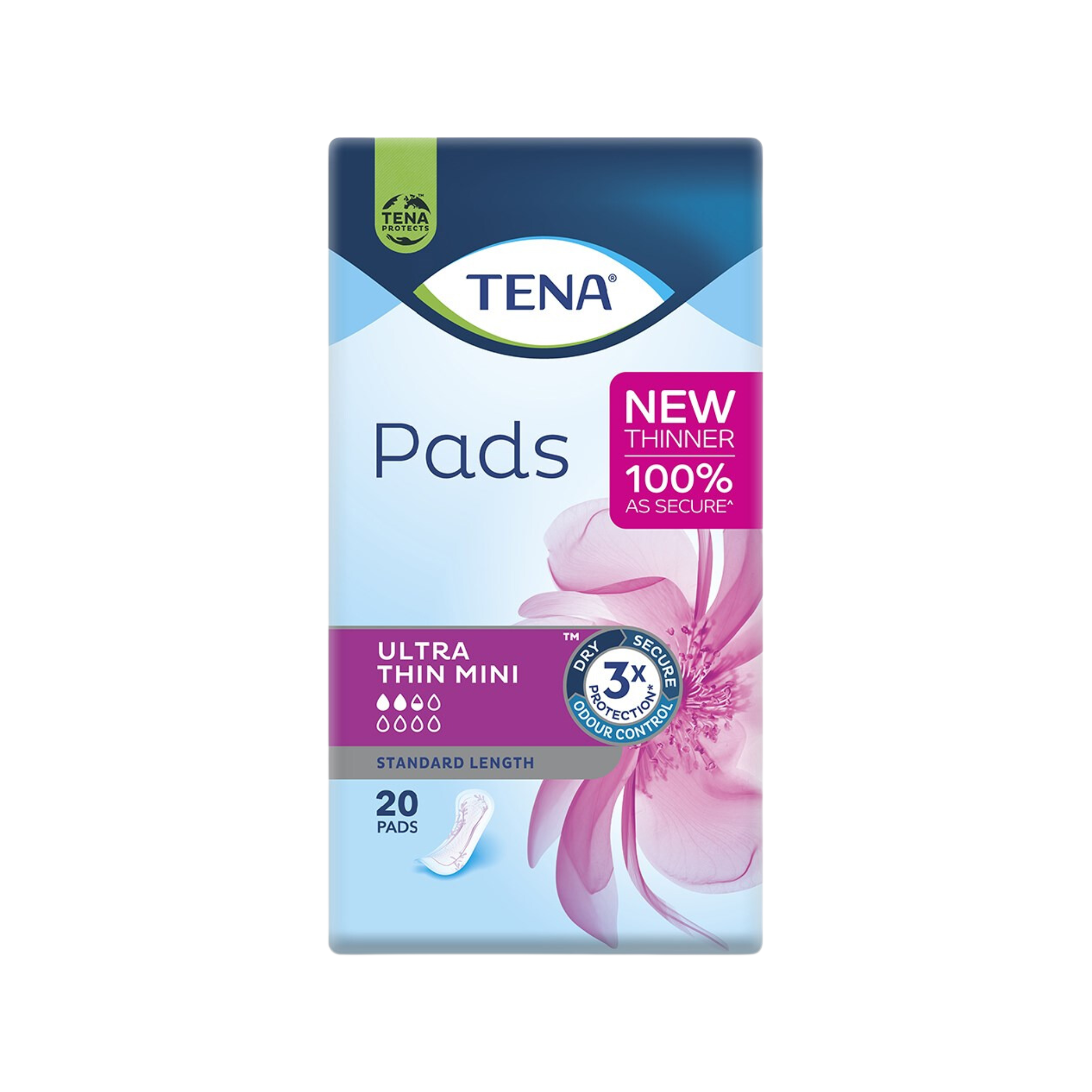 Tena Pads Ultra Thin Mini Standard Length 6x20's