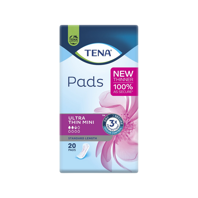 The Tena Pads Ultra Thin Mini Standard Length 6x20's