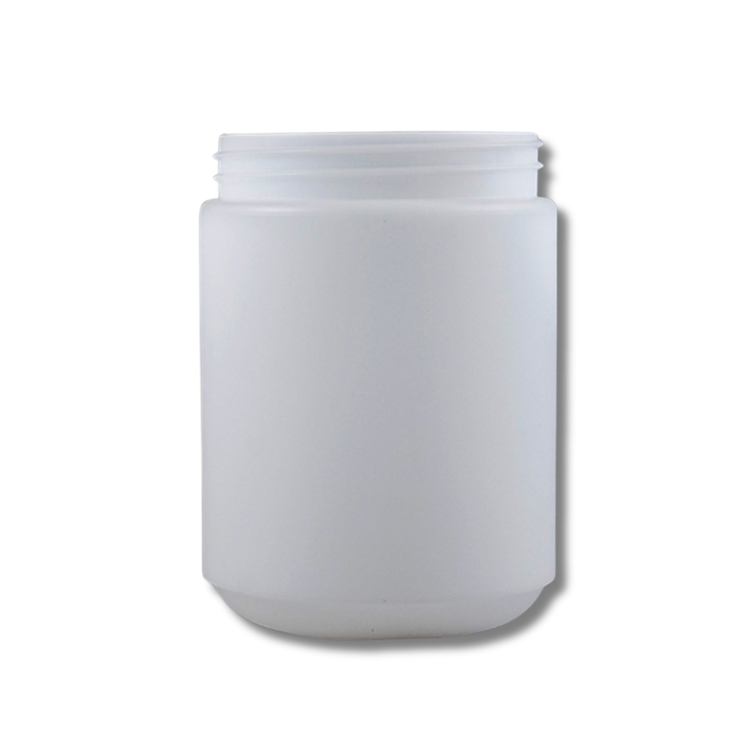 1 Ltr Natural Hdpe Jae Jar With White Tamper Evident Lid