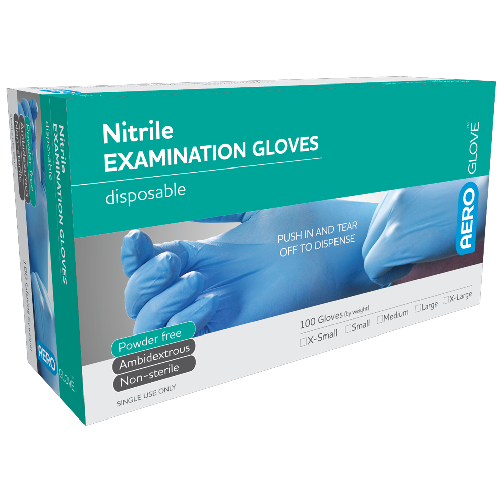 AEROGLOVE Small Nitrile Powder-Free Gloves Box/100