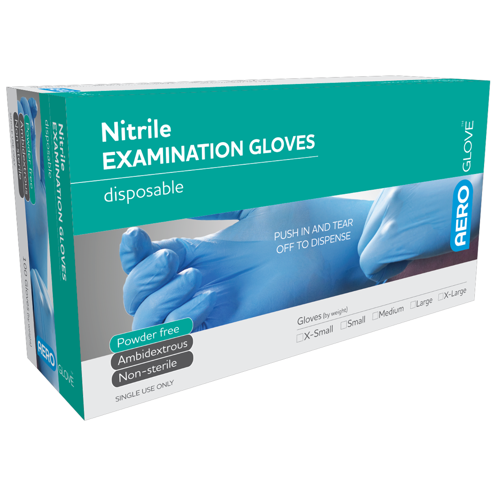 AEROGLOVE X-Large Nitrile Powder-Free Gloves Box/95