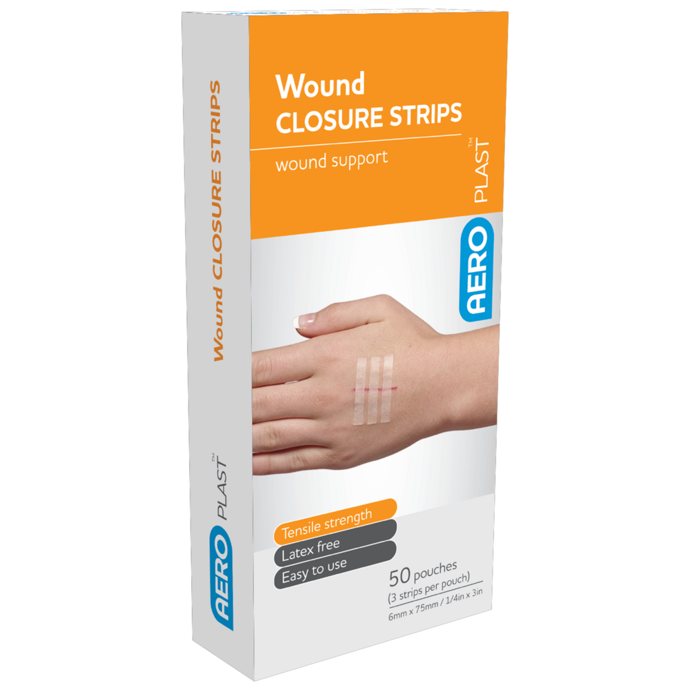 AEROPLAST Wound Closure Strips 6 x 75mm 3 strips/card Box/50 Cards