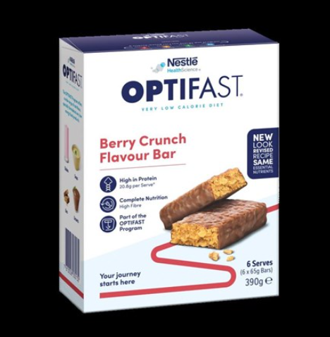 Optifast VLCD Bar Berry (6x65g bars)