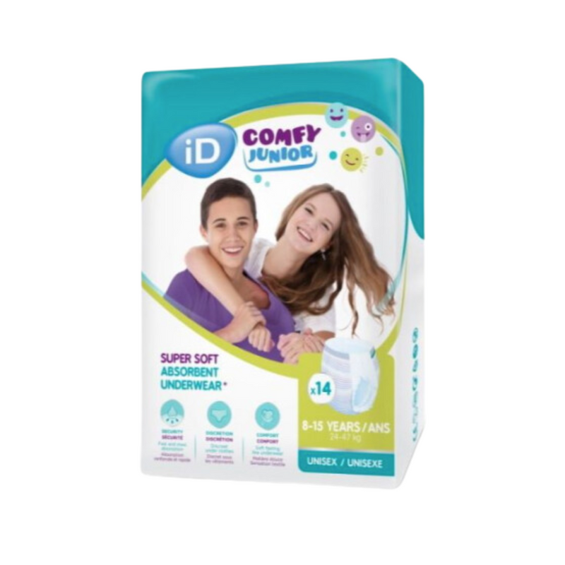 The iD Comfy Junior 8–15yrs Box of 8x14's (24–47 kg)