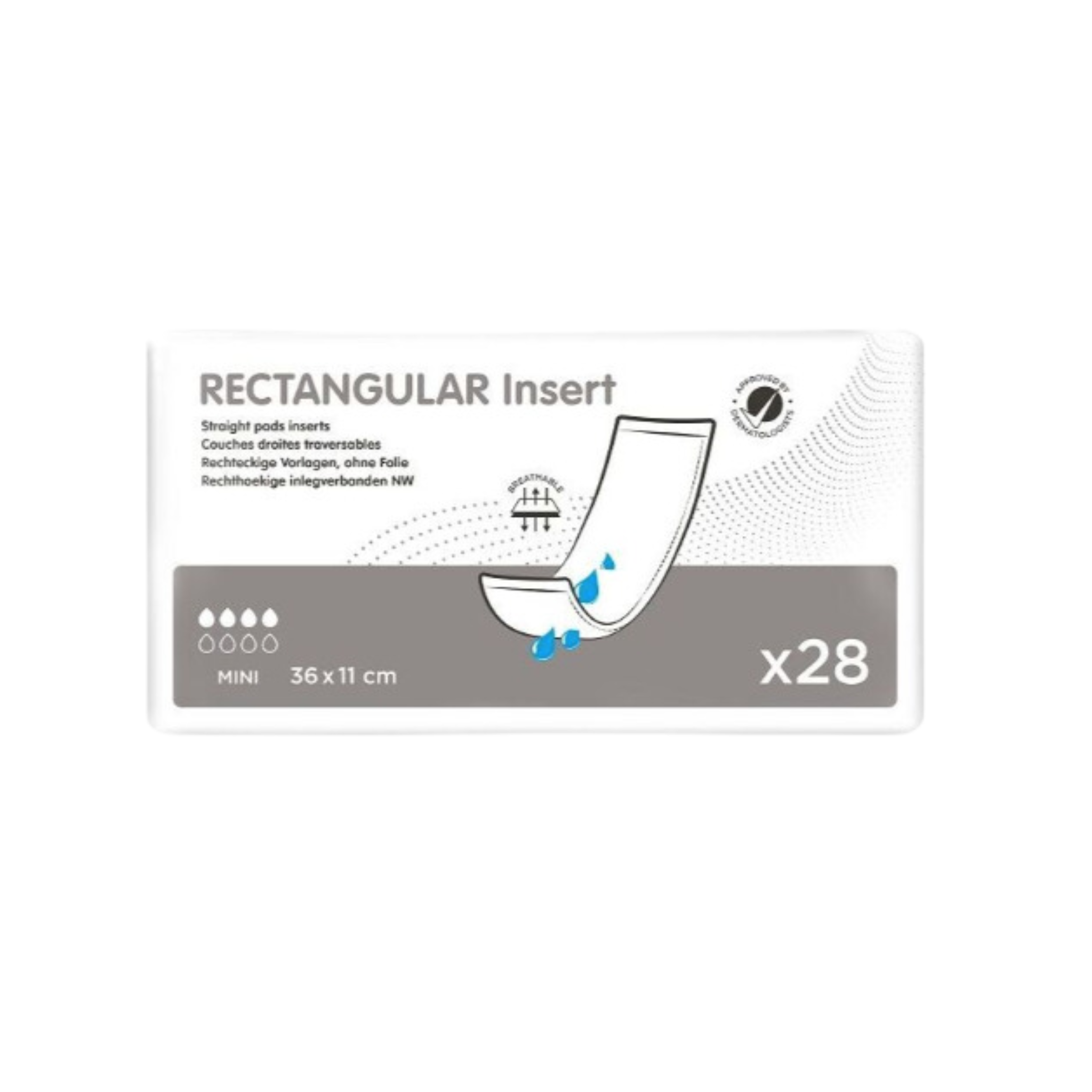 iD Rectangular Pad Mini Box of 4x28's (11x36 cm)