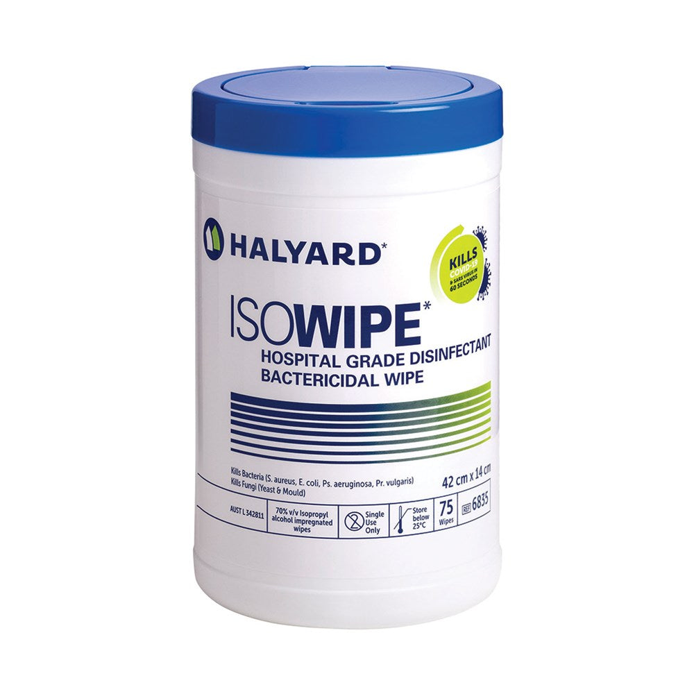 Isowipes Alcowipe 42 x 14.5cm Canister P75
