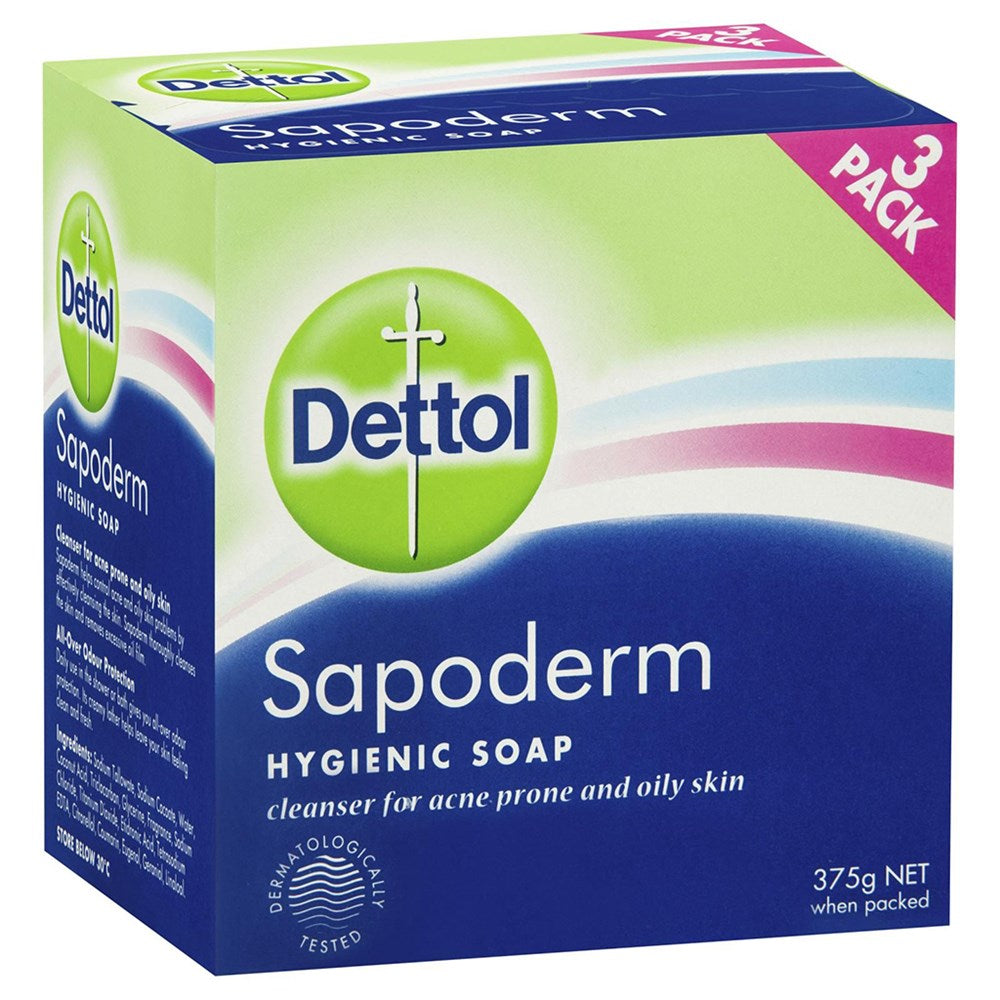 Sapoderm Soap 125g 3 Pack