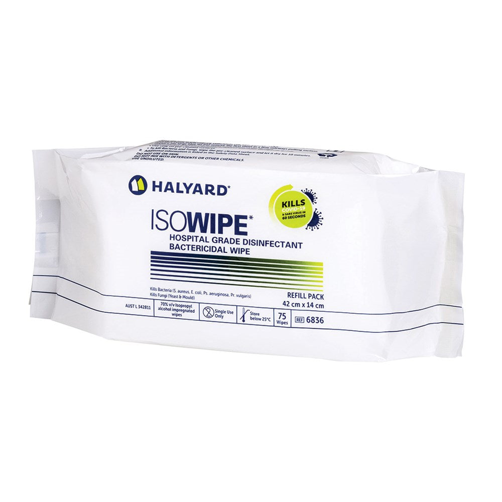 Isowipes Alcowipe 42cm x 14.5cm Refill Pack P75 6836