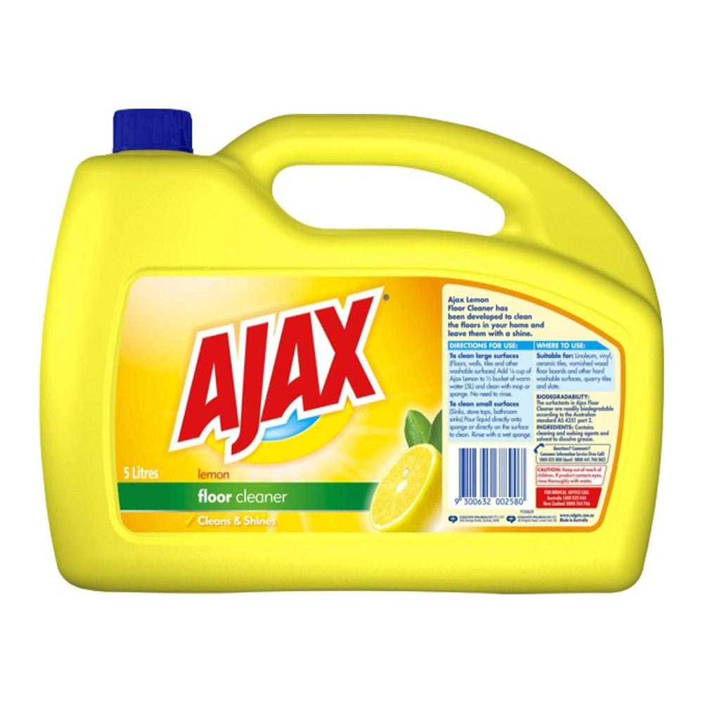 Ajax Floor Cleaner Lemon 5 litre