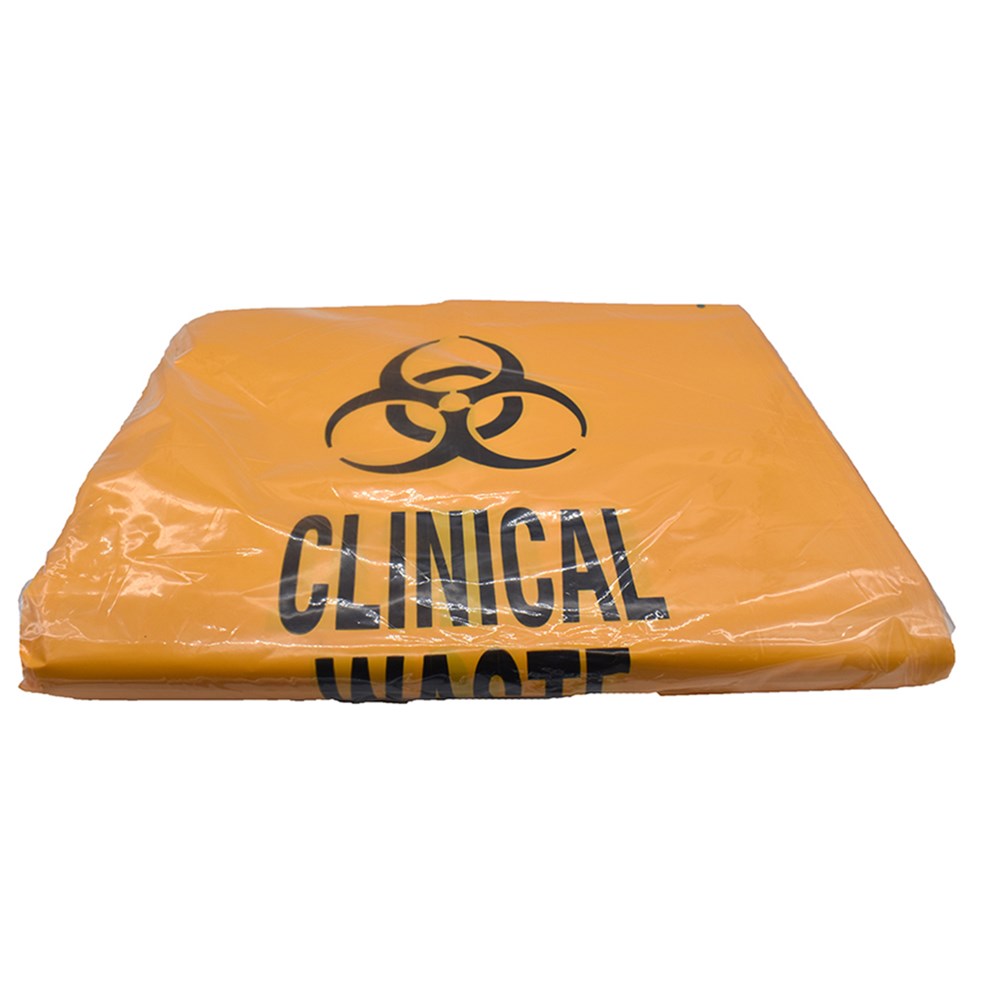 Bio-Hazard Waste Bags Yellow 66 x 51cm Gussetted 27L IW208LD 30UM