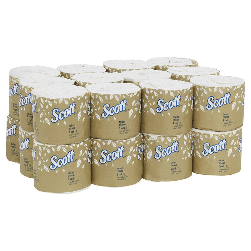 Scott Toilet Tissue 2 Ply White 600 Sheet 5742