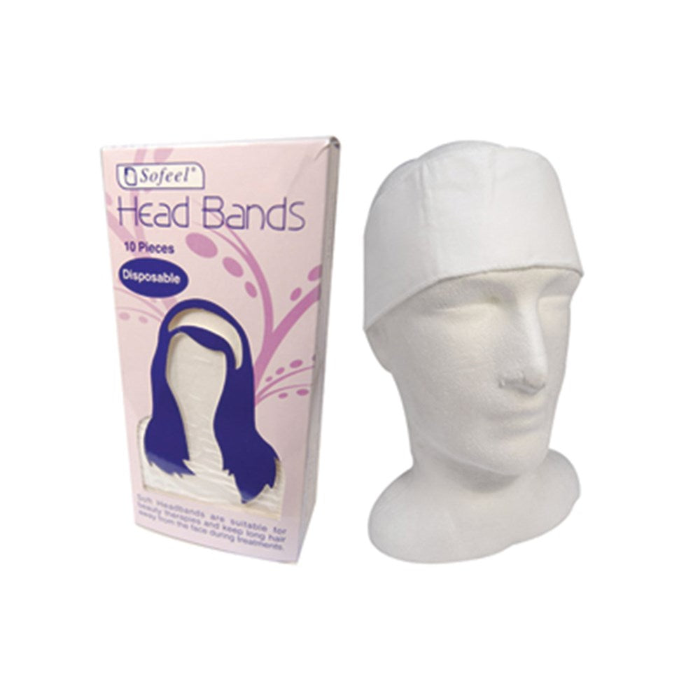Headband Cotton Disp L/F with Velcro 65 x 7.5cm P10