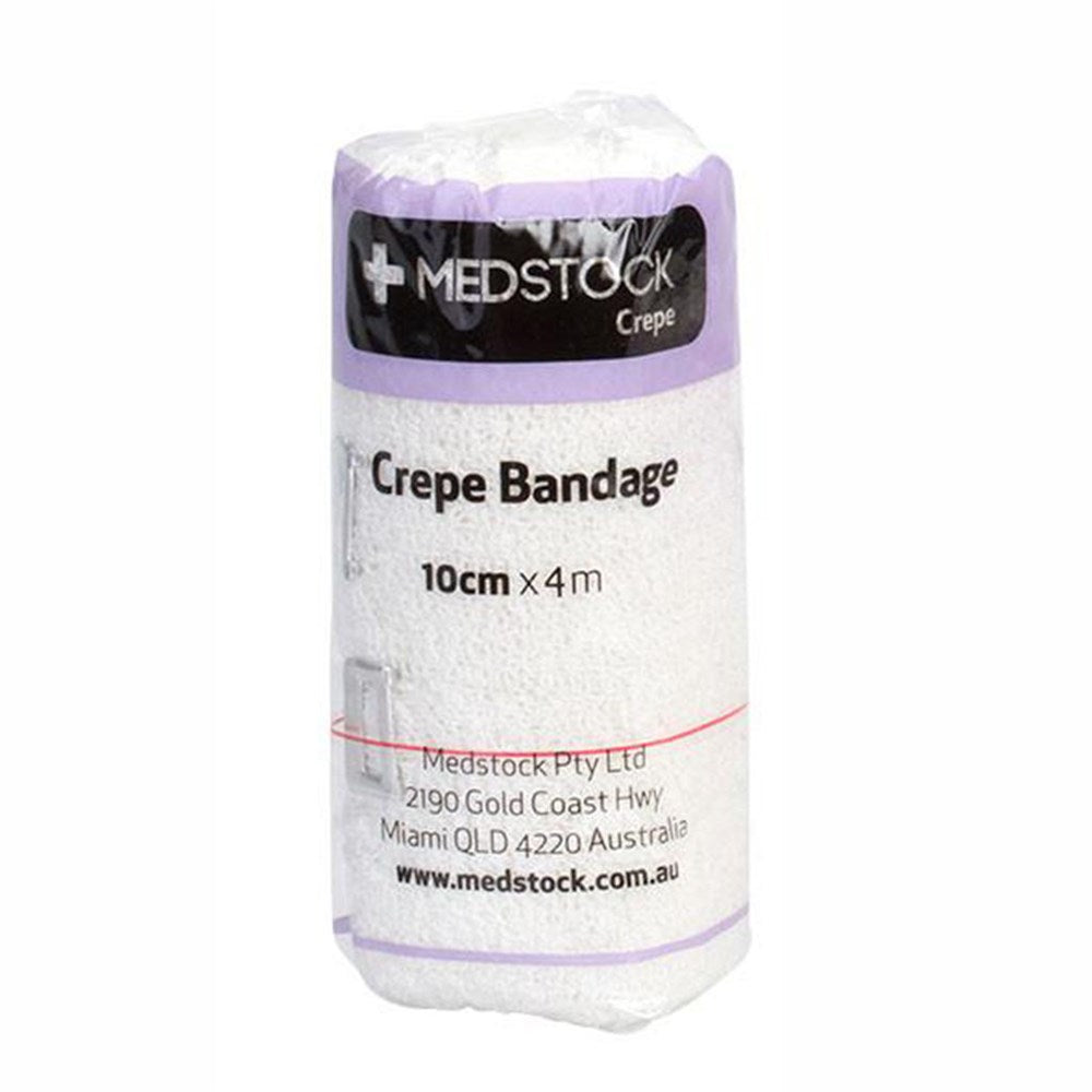 Medstock 100% Cotton Light Crepe Bandage 10cm x 1.6m