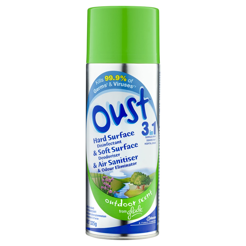 OUST 3 In 1 Surface Spray Disinfectant Outdoor Scent 325g