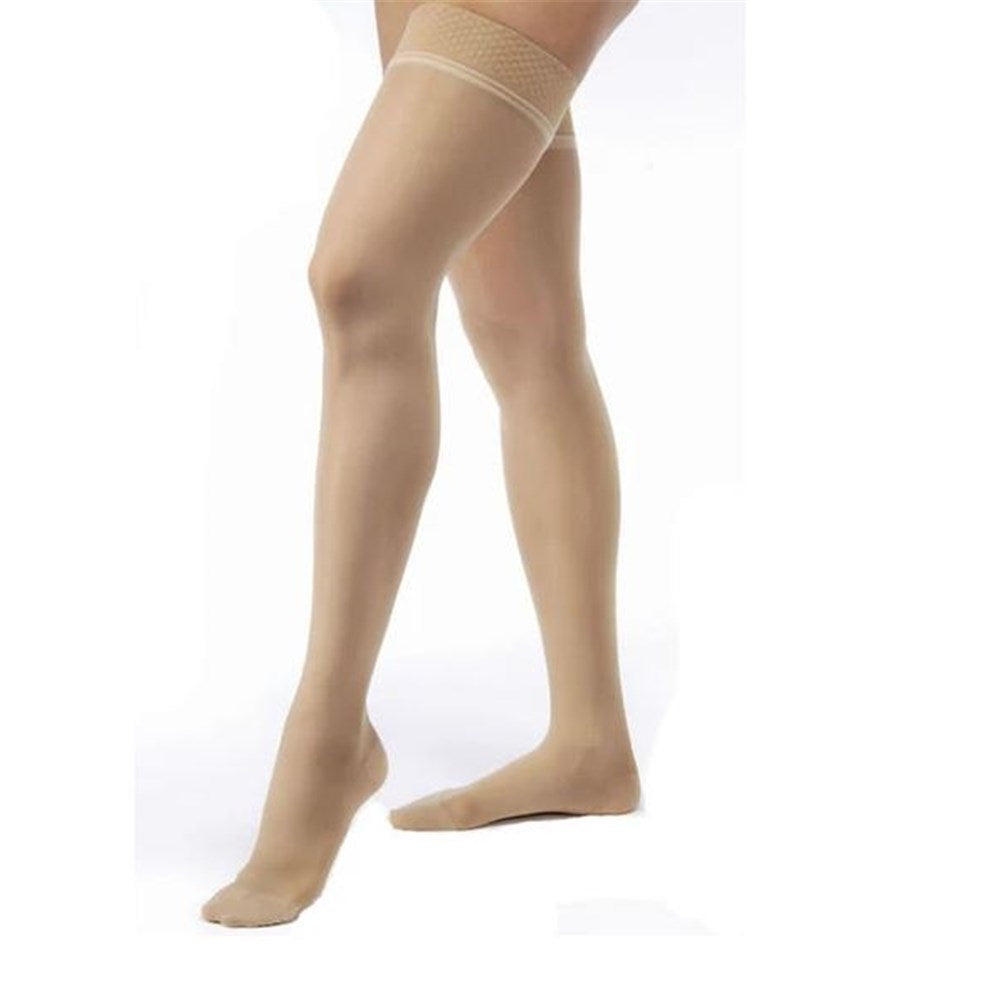 Jobst Ultrasheer Sensitive Thigh High Closed Toe 20-30mmHg Natural Large (Pair)