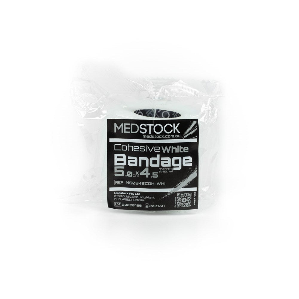 Medstock Cohesive Bandage White 5cm x 4.5m