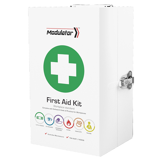 CUSTOM Modulator Metal Cabinet First Aid Kit