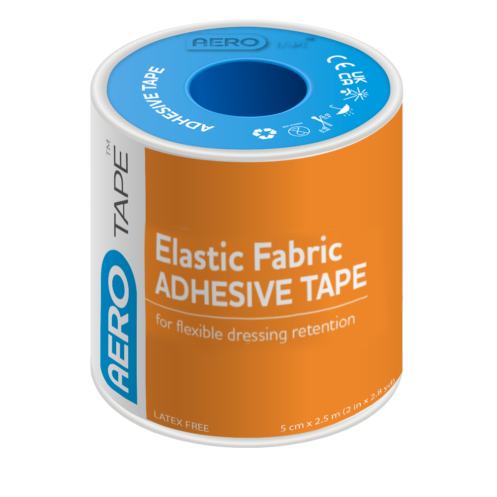 AEROTAPE Elastic Fabric Adhesive Tape 5cm x 2.5M Box/3