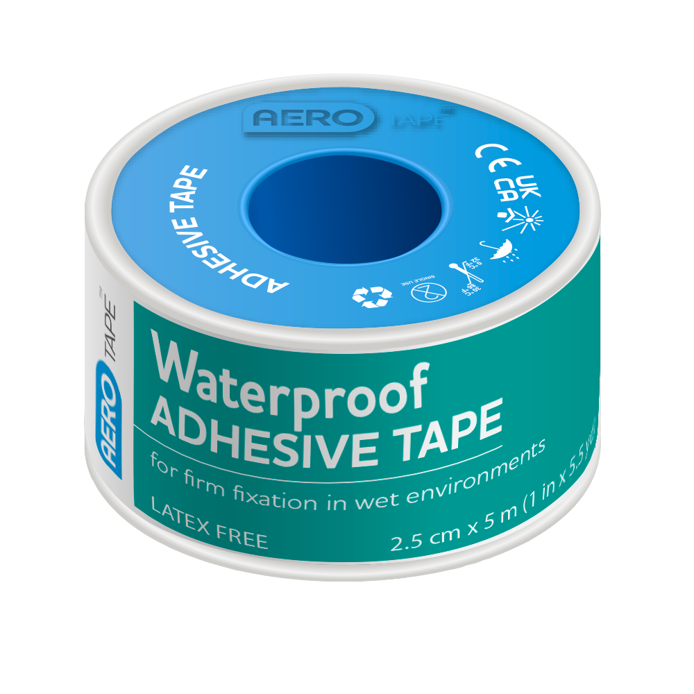 AEROTAPE Waterproof Adhesive Tape 2.5cm x 5M Box/6