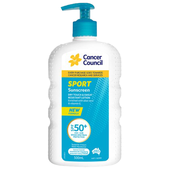 CANCER COUNCIL SPF50+ Sport Sunscreen Pump 500mL